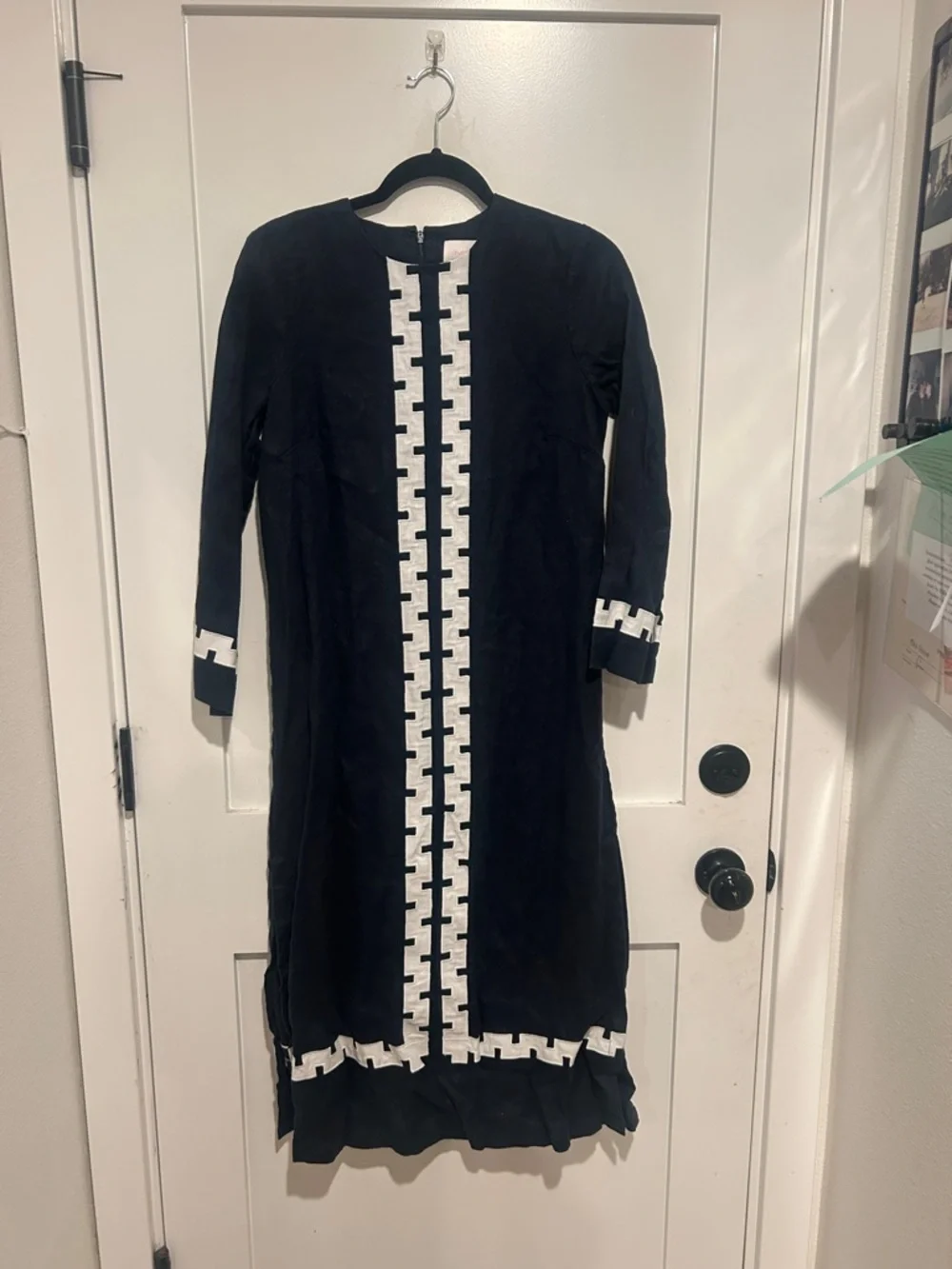 Tuckernuck X Atlantic Pacific Dress Womens Navy & White Embroidered SMALL - Picture 2 of 5